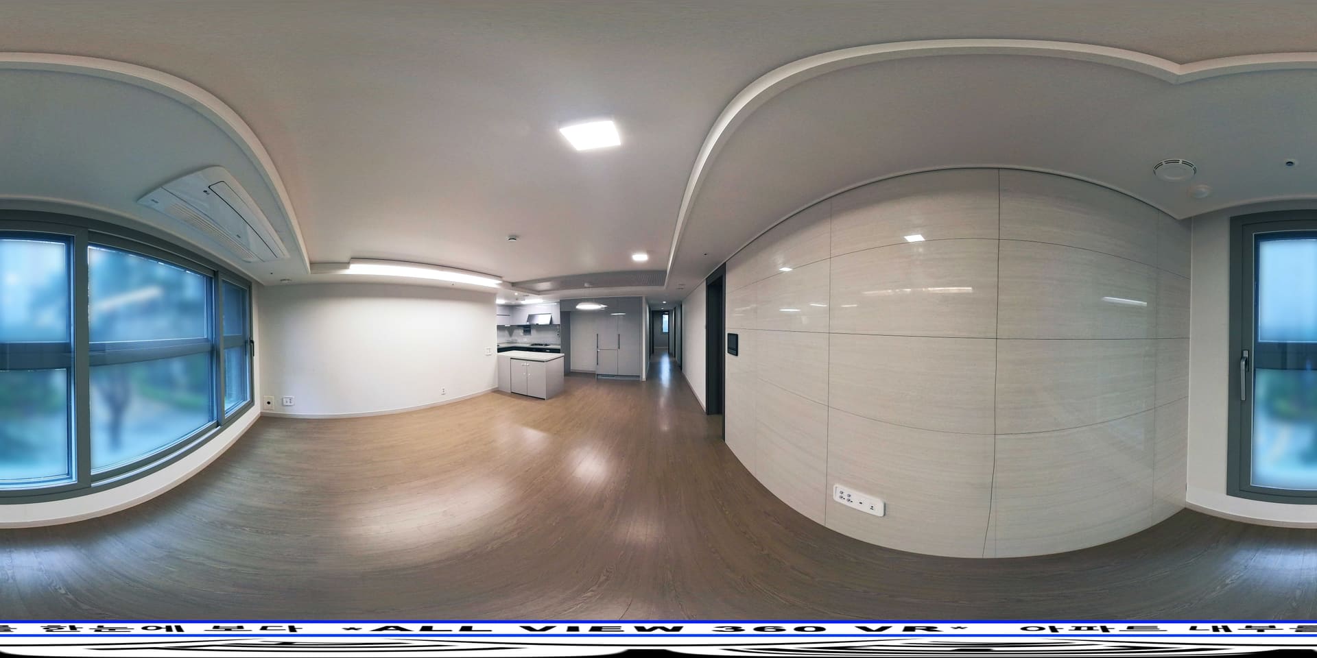 포스코 2단지 32A 타입 거실 및 주방 VR 촬영 이미지